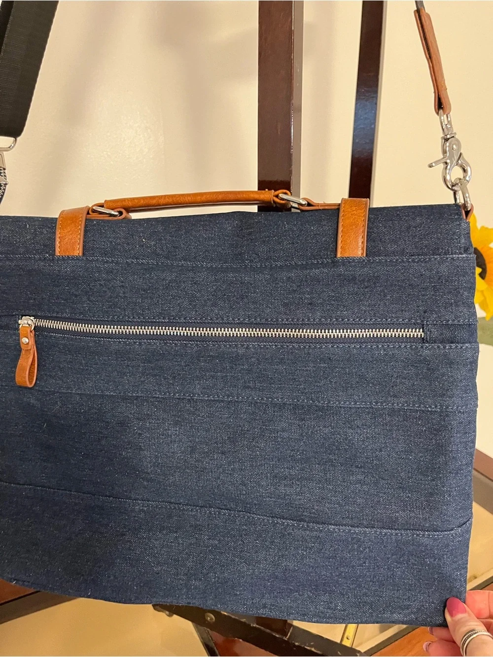 Messenger Bag Crossbody Satchel Nashville sleek navy